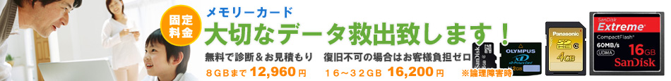低価格＆スピード復旧 大切なデータを復旧いたします。今すぐお気軽にご相談ください。