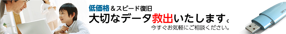 低価格&スピード復旧 大切なデータを復旧いたします。今すぐお気軽にご相談ください。 低価格&スピード復旧 大切なデータを復旧いたします。今すぐお気軽にご相談ください。